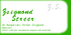 zsigmond streer business card